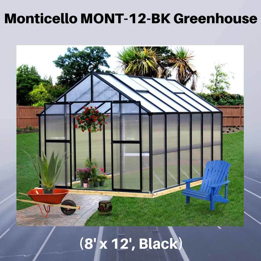 Monticello-MONT-12-BK-Greenhouse,-8'-x-12',-Black