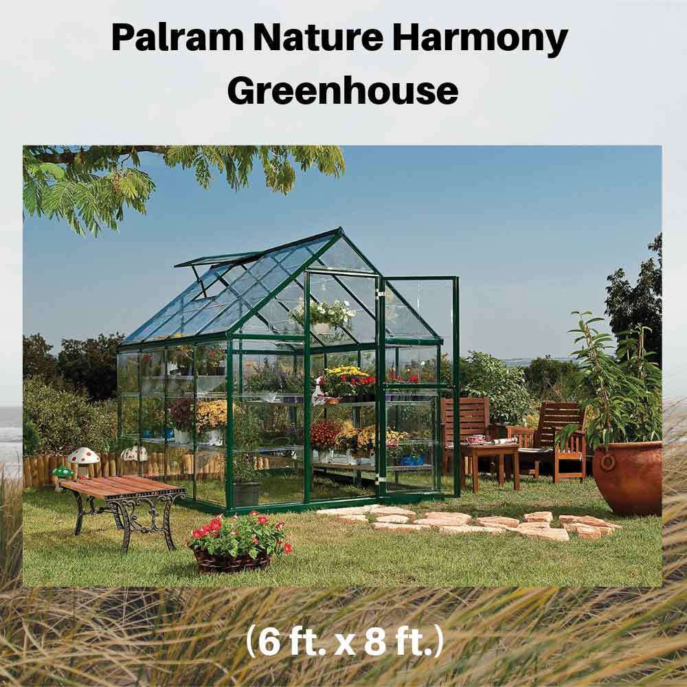 Palram-Nature-Harmony-Greenhouse,-6'-wide-x-8'-long